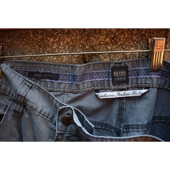 Hugo Boss Men’s Regular Fit Stretch Pants Gray Size 32x32 - Picture 3 of 4